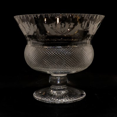 Lot 213 - An Edinburgh Crystal 'Thistle' pattern punch bowl