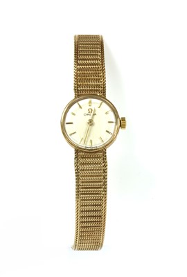 Lot 308 - A ladies' 9ct gold Omega mechanical bracelet watch
