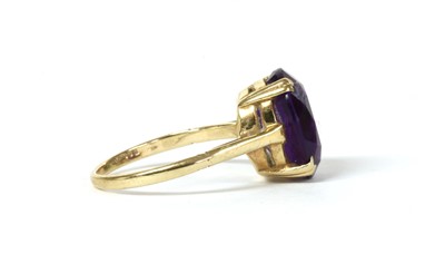 Lot 158 - A 9ct gold single stone amethyst ring