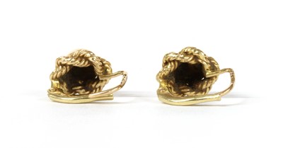 Lot 85 - A pair of Continental gold earrings
