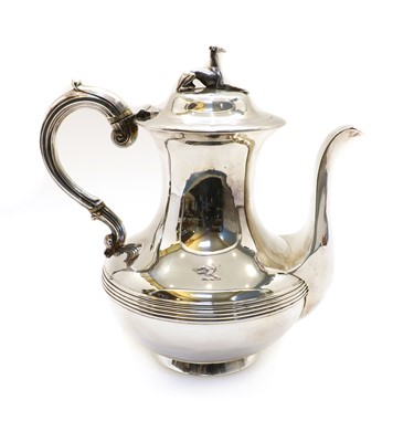 Lot 15 - A Victorian silver coffee pot