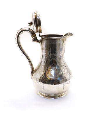 Lot 12 - A Victorian silver chocolate pot