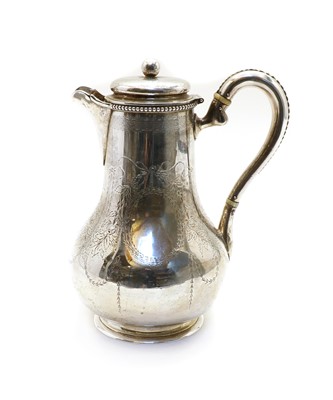 Lot 12 - A Victorian silver chocolate pot