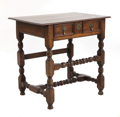 Lot 460 - A James II oak side table