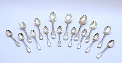 Lot 11 - A part canteen of silver cutlery