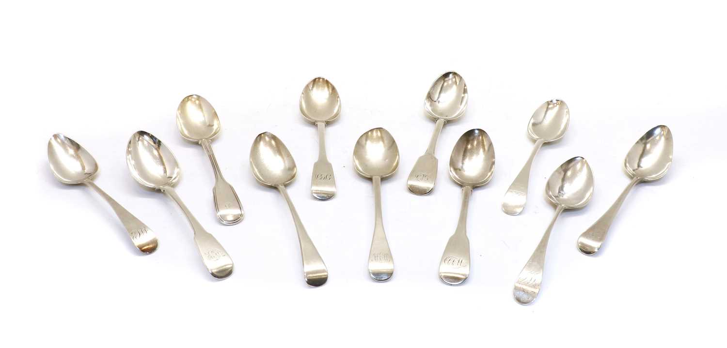 Lot 80 - A collection of eleven 19th century serving spoons