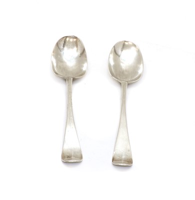 Lot 49 - A pair of George III silver serving spoons