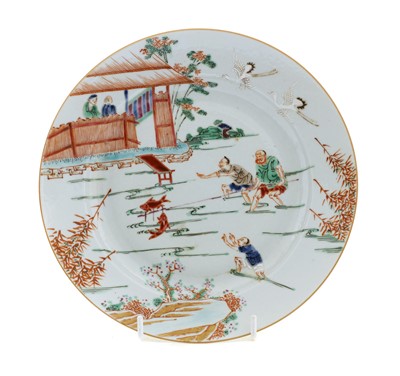 Lot 150 - A Chinese wucai plate