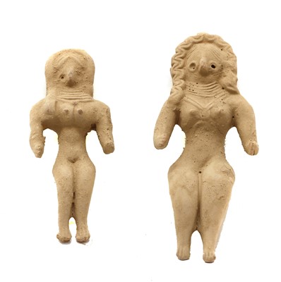 Lot 311 - Two Indus Valley terracotta fertility figures