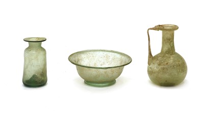 Lot 323 - Three Roman glass vessels