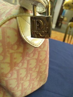 Lot 283 - A Christian Dior pink canvas Boston Bag