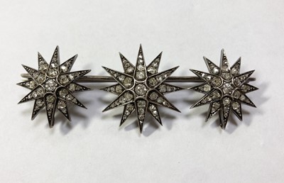 Lot 57 - A Victorian diamond set, five star tiara, c.1870-1880