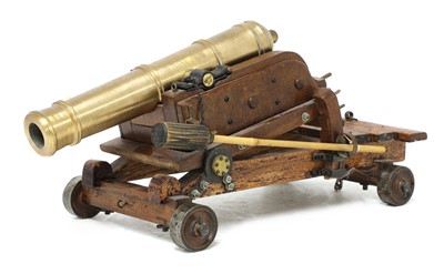 Lot 727 - A model of a late 18th century 24lb Gibraltar cannon