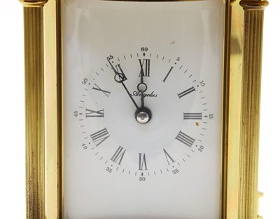 Lot 246 - An Angelus brass mantel clock
