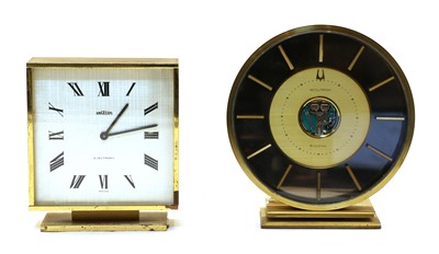 Lot 297 - A Bullova Accutron brass desk clock