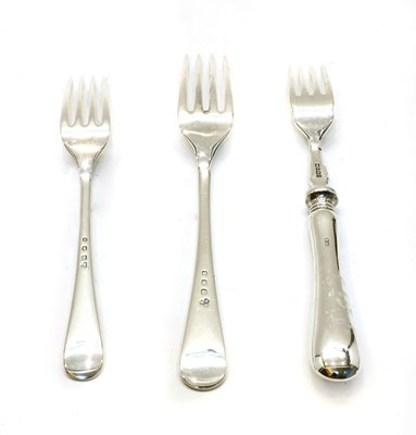 Lot 1 - A composite set of Old English silver cutlery