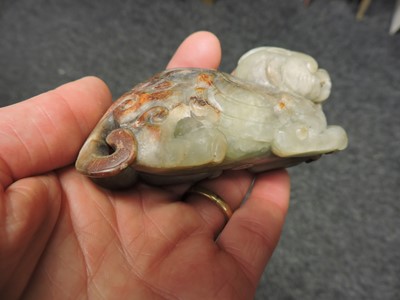 Lot 155 - A Chinese jade carving