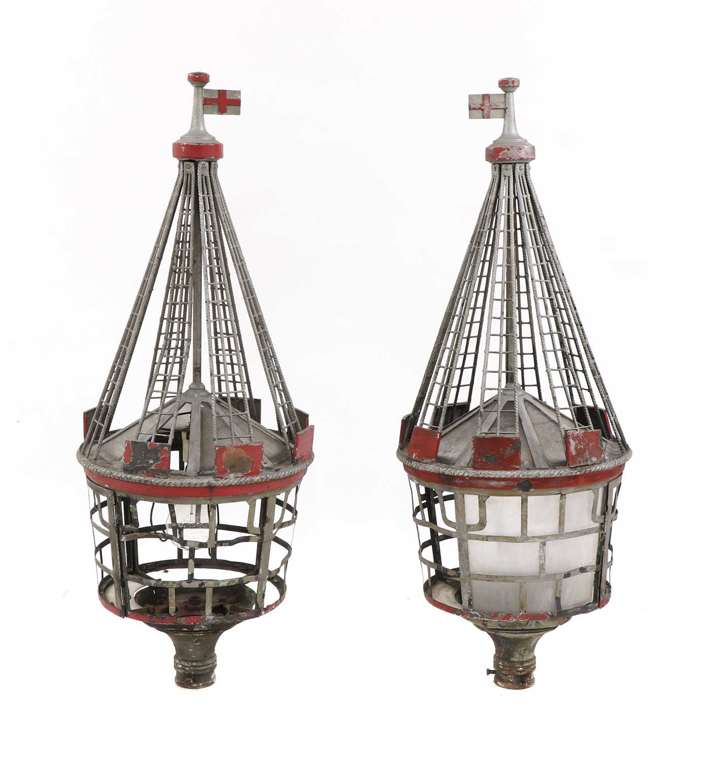 Lot 438 - A pair of  lamps from Southend Pier