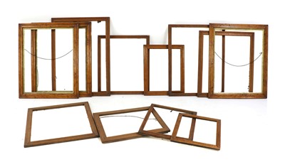 Lot 457 - Twelve Victorian burr maple picture frames