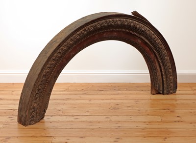 Lot 634 - A Georgian carved wood door arch