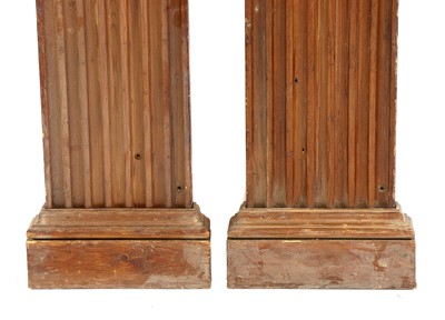 Lot 763 - A pair of fluted pitch pine pilasters