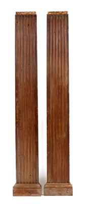 Lot 763 - A pair of fluted pitch pine pilasters