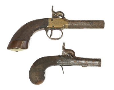 Lot 729 - Two 19th century pocket percussion pistols