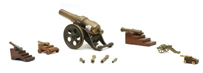 Lot 277 - A brass model cannon