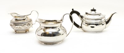 Lot 107 - A silver bachelors teapot