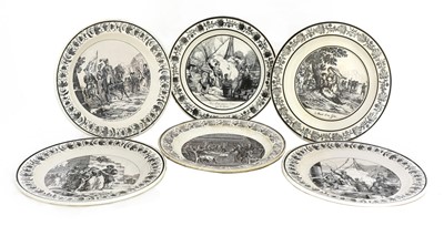 Lot 450 - Six various French faience plates