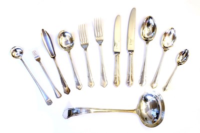 Lot 115 - A silver plated canteen of cutlery