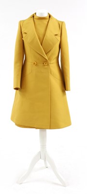 Lot 223 - A vintage Louis Feraud mustard dress and coat