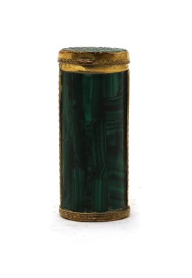 Lot 346 - A 19th century malachite and gilt metal mounted vesta case