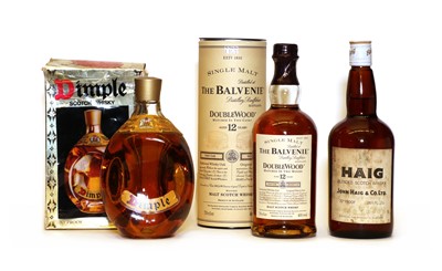 Lot 376 - The Balvenie, Doublewood, Single Malt Scotch Whisky, Aged 12 Years, one bottle and 2 various others