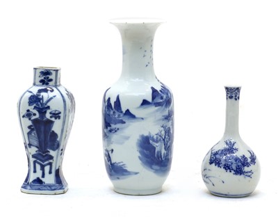 Lot 157 - Three small Asian blue and white vases
