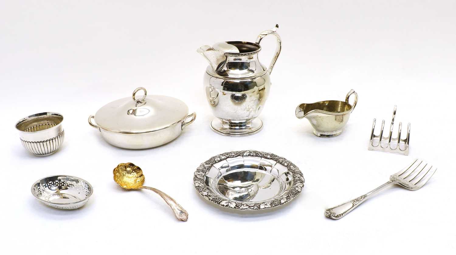 Lot 56 - A collection of silver and plated items