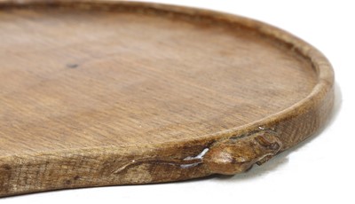 Lot 114 - A Robert 'Mouseman' Thompson oak tray