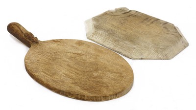 Lot 113 - Two Robert 'Mouseman' Thompson breadboards