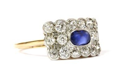 Lot 5 - A Victorian gold sapphire and diamond cluster ring