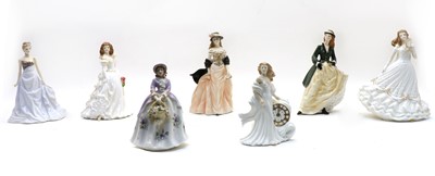 Lot 393 - A collection of seven Royal Worcester figures