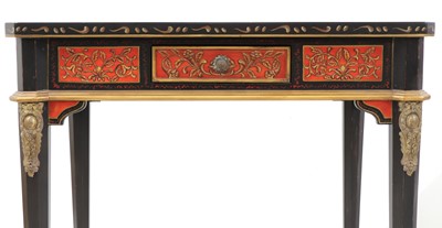 Lot 1 - A pair of Napoleon III-style lacquered chinoiserie side tables
