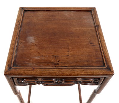 Lot 8 - A Chinese hardwood side table