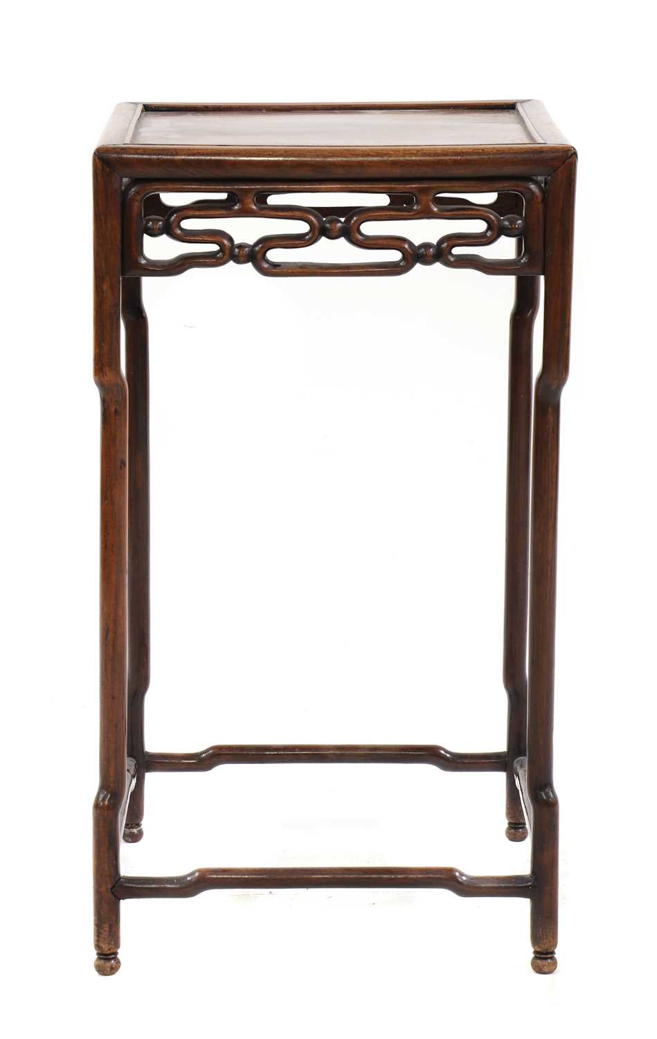 Lot 8 - A Chinese hardwood side table