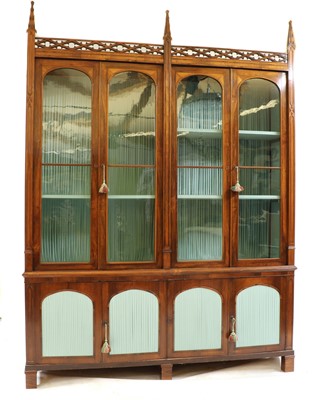 Lot 419 - A gothic revival rosewood bookcase