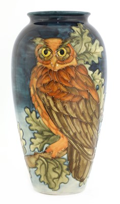Lot 292 - A large Moorcroft 'Eagle Owl' vase