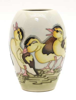 Lot 207 - A Moorcroft Spring Ducklings pattern vase