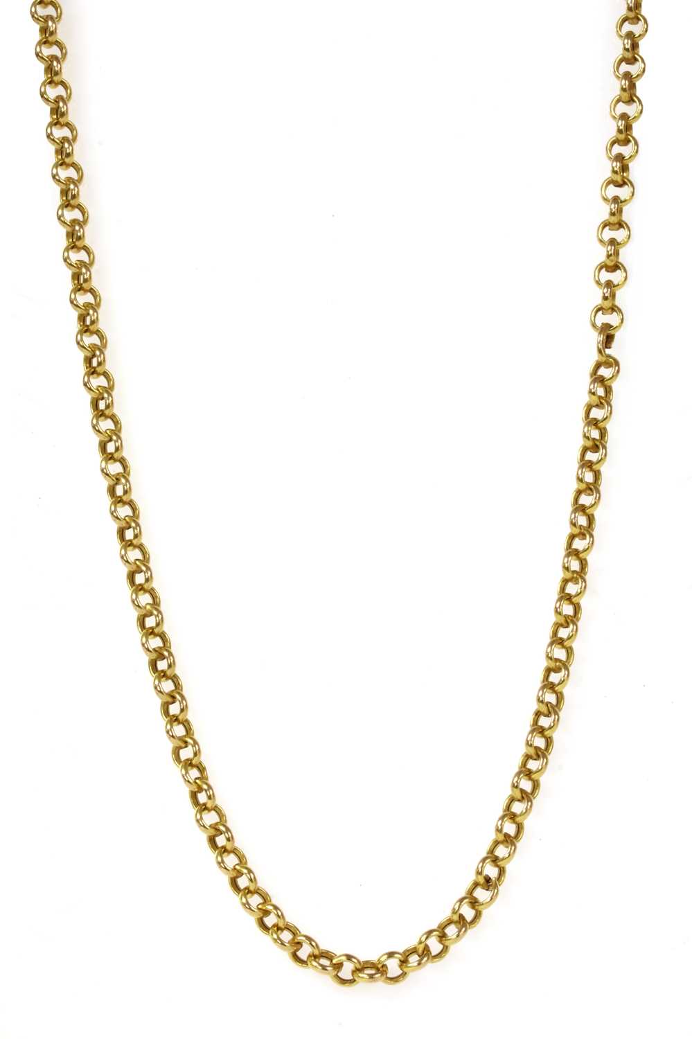 Lot 93 - A 9ct gold hollow belcher link chain