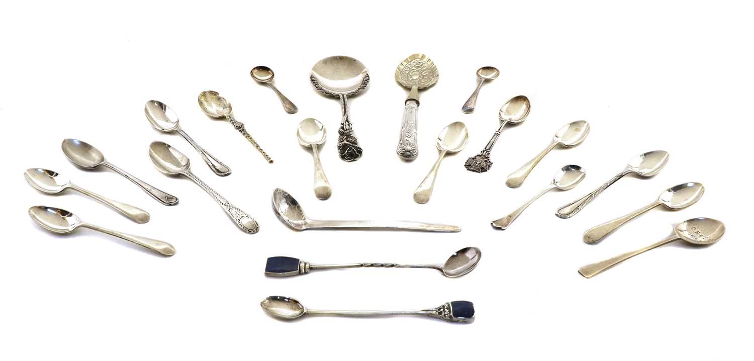 Lot 10 - A collection of silver spoons