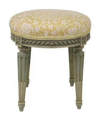 Lot 30 - A small French Louis XVI-style painted stool