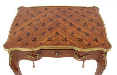 Lot 26 - A Louis XV-style kingwood and ormolu-mounted side table